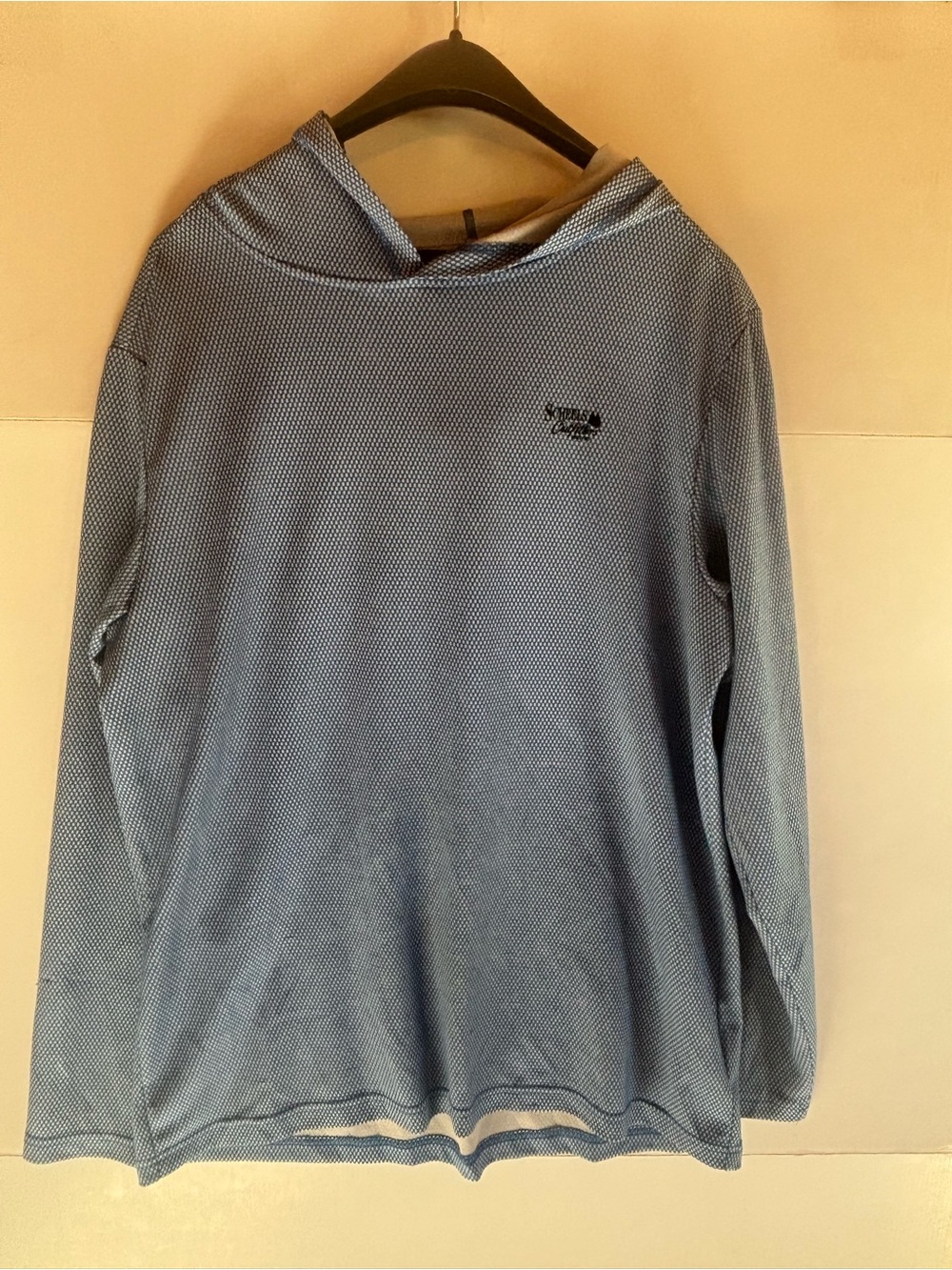 Scheels Outfitters Men’s Pullover Hoodie Logo Blue Polyester Knit L, some picks